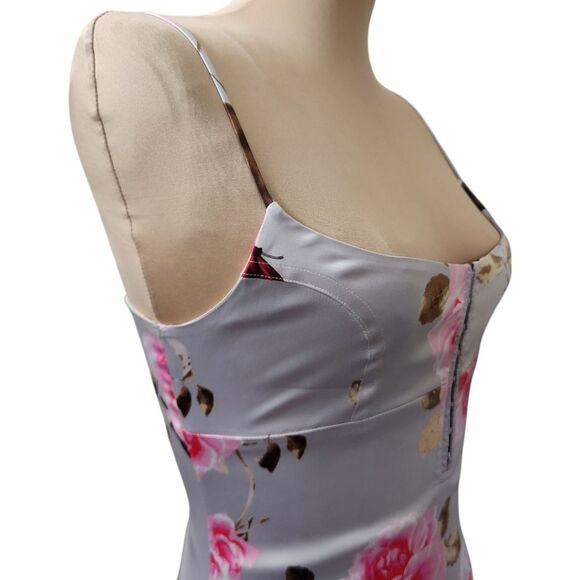 VICTORIA'S SECRET Satin Floral Print Slip Dress - Size S - Picture 6 of 14